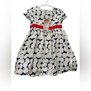 Gymboree White and Red Sundress with Puff Sleeves NWT